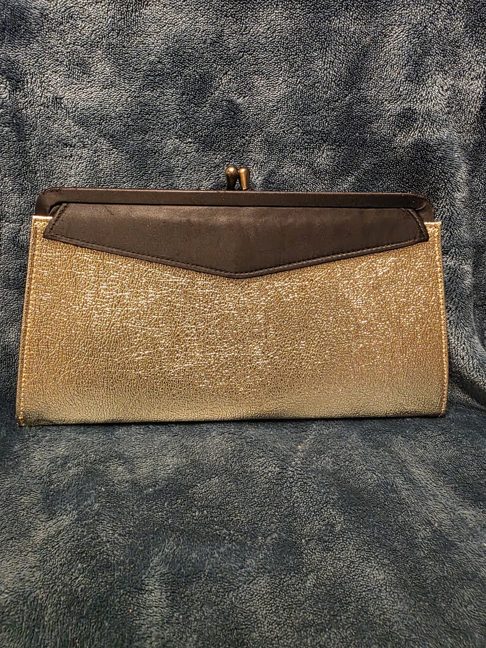 Source Unknown Gold and Black Evening Clutch